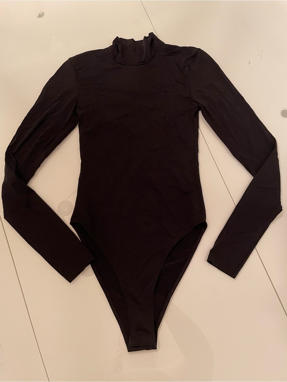 Zara Black Long-Sleeve Mock Neck Bodysuit for Kids